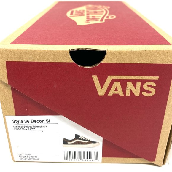 VANS Style 36 Decon SF Sneaker Women Size Animal Stripes Brown Suede VN0A5HYR9ZY - Picture 10 of 11